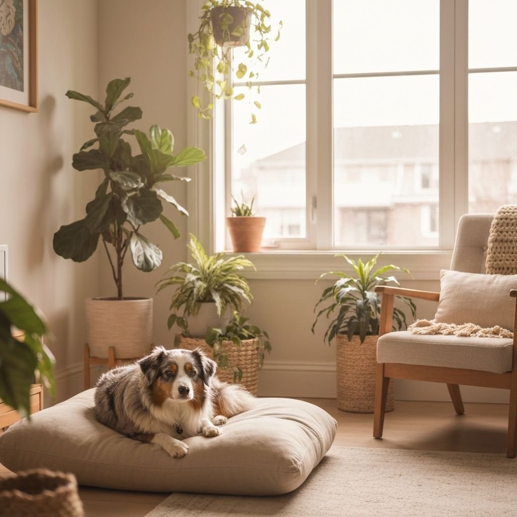 ILMUTOTO Gezellige woonkamer met planten en huisdieren - Foreverpetite.net lifestyle blog
